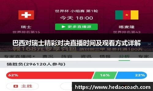 巴西对瑞士精彩对决直播时间及观看方式详解